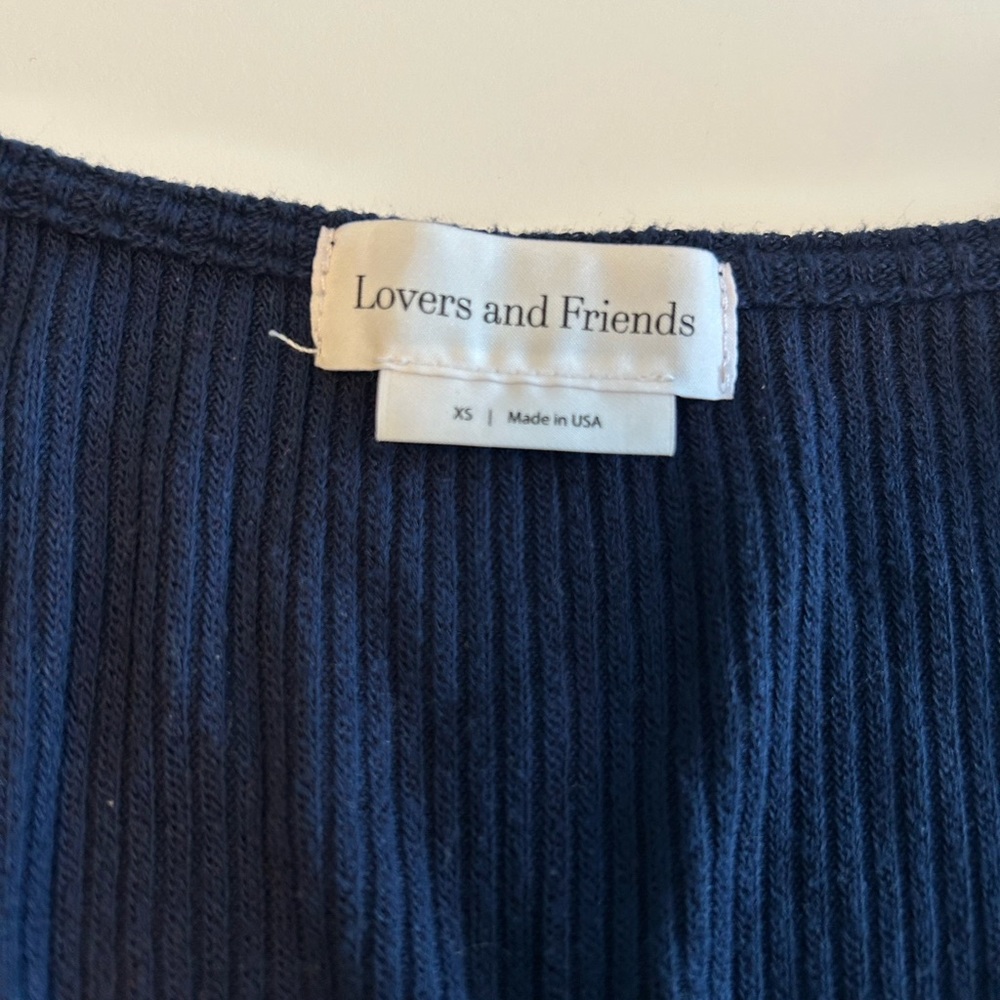 Lovers and Friends, Sally Wrap Top, Navy blue, Sleeveless, V- Neck, Sz XS - Picture 7 of 12